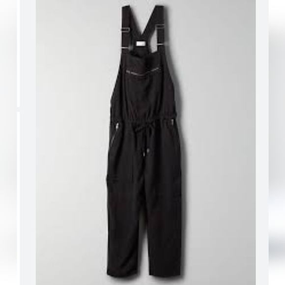 Aritzia Wilfred Free Valletta Overalls Black Lyocell Size XS - Picture 1 of 10